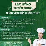 Lạc Hồng Palace tuyển dụng nhân viên chảo bếp
